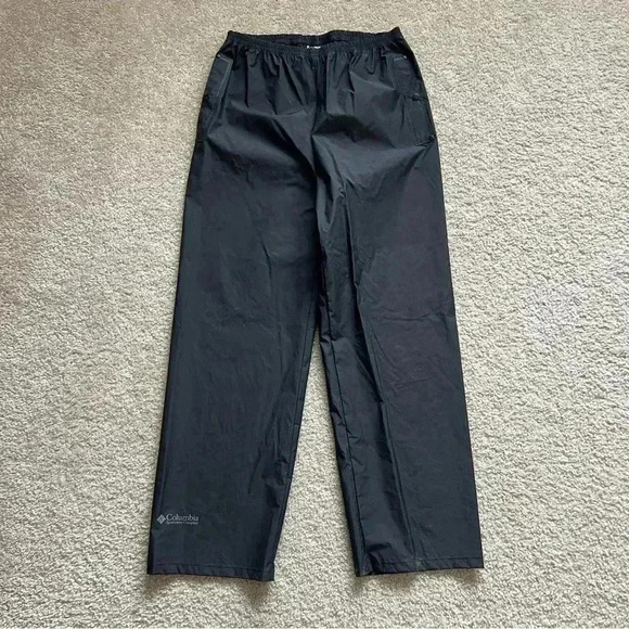 Columbia Rain Pants Men’s Size Large Black Button Pockets Outdoor - Picture 12 of 15
